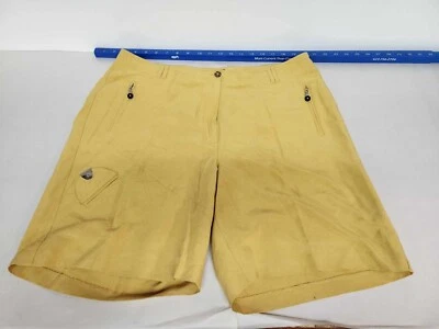 Jamie Sadock Yellow Stretch Fabric Golf Bermuda Shorts Size 16 - Image 1 of 4