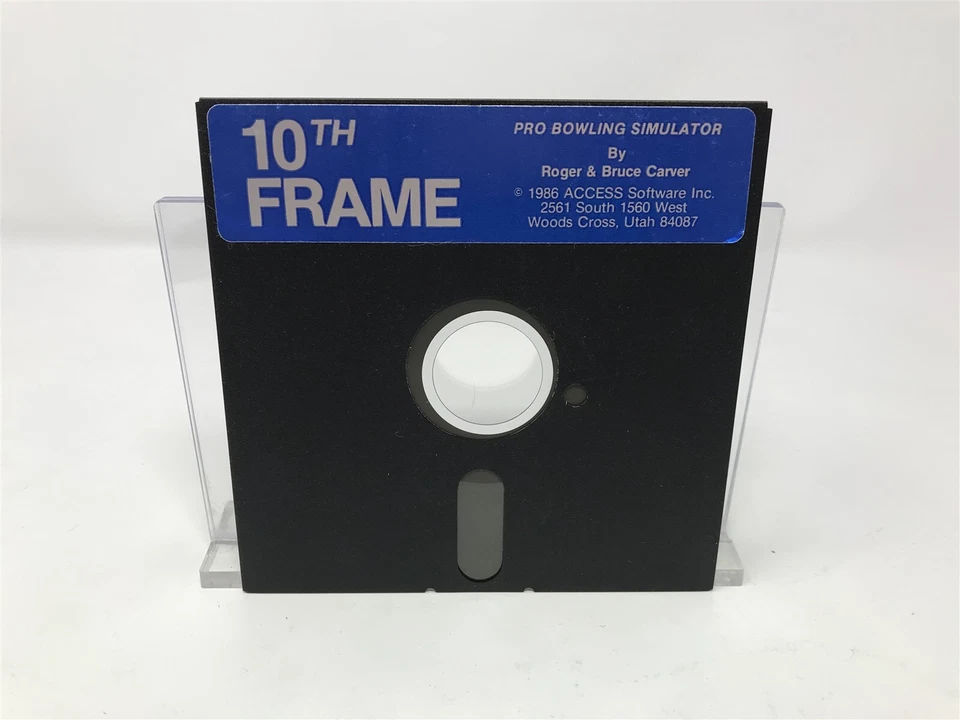 Vintage 10th Frame Pro Bowling Simulator 1986 Computer 5 1/4" Floppy Disk Game - Image 1 of 4