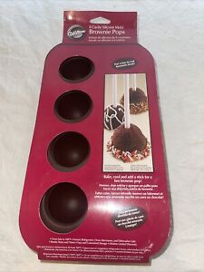WILTON 8 Cavity Silicone Brownie Pops Mold, 1.75x1.5 each, New