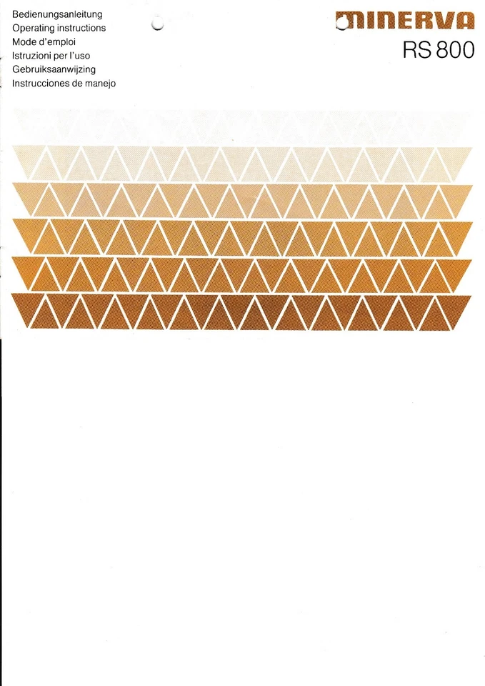 Instrucciones de funcionamiento para Grundig Rs 800, Minerva Foto 1 de 1