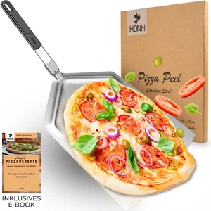 Pizzaschieber Edelstahl - Pizzaheber - Pizzawender - Pizzaschaufel für Pizzaofen - Bild 1 von 8