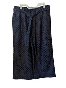 J Crew Crop Embroidered Eyelet Pants Size 14 NWT Retail $128 - Picture 1 of 4