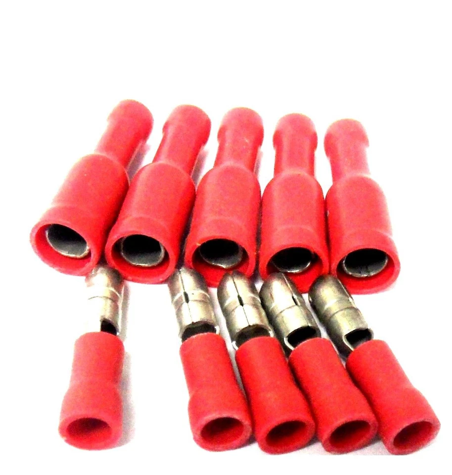 Pack of (5) Calterm 61359 Bullet Set Crimp-On Terminals Red 22-18 Gauge - Image 1 of 1
