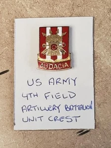 US Army 4th Field Artillery Battalion Distinctive Unit Crest DUI - Picture 1 of 3