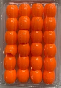 Extra Large Orange Barrel Beads for braids, locs, twists, crafts and more - Picture 1 of 1