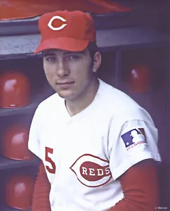 Foto 8x10 béisbol Johnny Bench Cincinnati Reds en dugout - Imagen 1 de 1