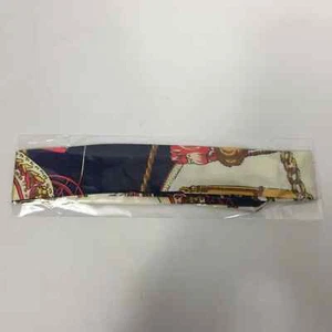 Silk Scarf Neckerchief Handbag Handle Wrap Ribbon Headband Hair Tie Western Blue - Picture 1 of 2