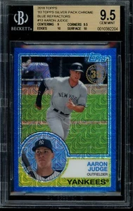 2018 Topps Silver Pack 1983 #13 Aaron Judge Blue Refractor Chrome BGS 9.5 31/150 - Picture 1 of 2