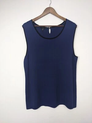 Camiseta sin mangas Talbots Pullover azul viscosa nailon talla grande 2X nueva con etiquetas Foto 1 de 4