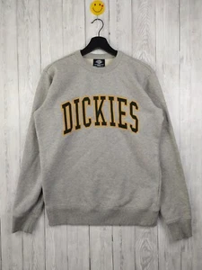 Dickies Grey Jumper Embroidered Logo Pullover Long Sleeve Sweatshirt Small S - Picture 1 of 11