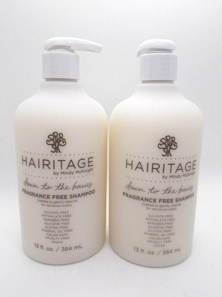 Hairitage Mindy Mcknight  Down To the Basics Fragrance Free Shampoo 13 ounce x2 - Image 1 of 1