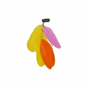 Justice Pet Accessories Pink Yellow Orange Feather Furstension-Dog & Cat New - Picture 1 of 2