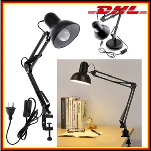 Retro Schreibtischlampe Gelenkarm Lampe Tischlampe Bürolampe Arbeitsplatzleuchte - Bild 1 von 16