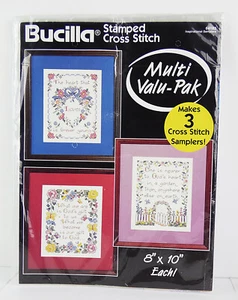 NEU Bucilla gestempelt Kreuzstich Multi Pack - 3 inspirierende christliche Muster - Bild 1 von 2