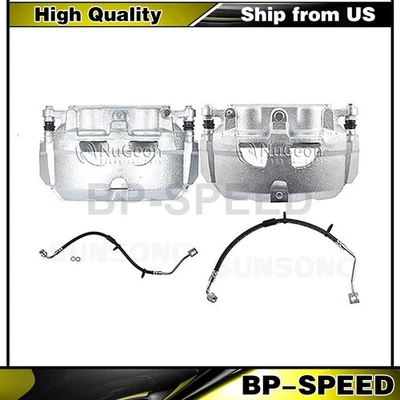 Manguera hidráulica de freno de pinza de freno delantera compatible con Ford E-150 4.6L 5.4L Foto 1 de 4