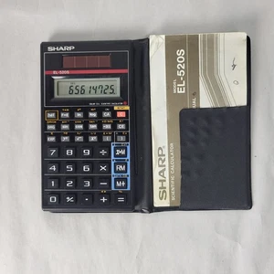 Sharp EL520S Solar wissenschaftlicher Taschenrechner getestet funktioniert - Bild 1 von 7