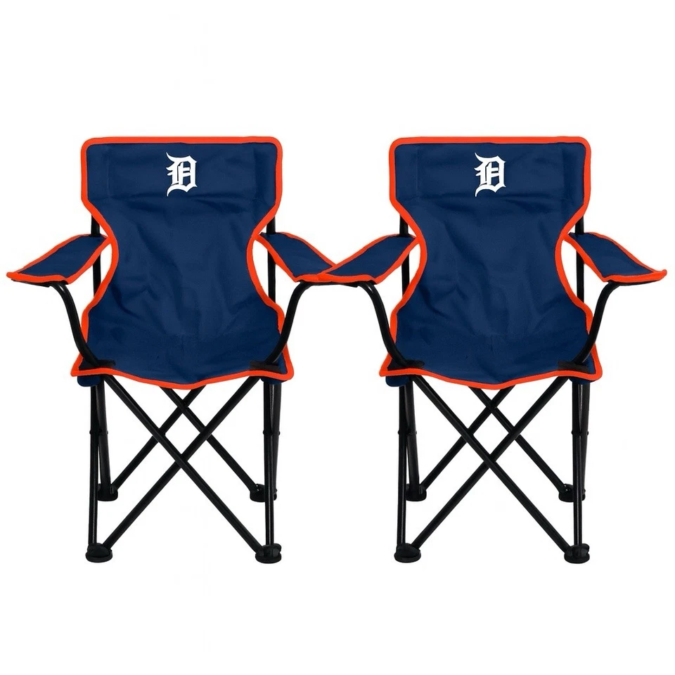 MLB Detroit tigers Toddler Youth Premium Foldable Chair Logo Brands NWT - 2 PACK - Image 1 of 4