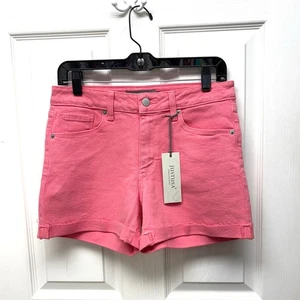 Pantalones Cortos de Jean Just USA Rosa, Puños, Algodón Elástico, Para Mujer Talla 27 o 4, Nuevos con Etiquetas - Imagen 1 de 7