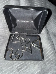 Metal Puzzle Box Set With Case 3 Puzzles - Afbeelding 1 van 1