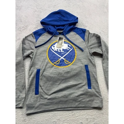 Buffalo Sabres NHL Gris Jaspeado Azul Real Sudadera con Capucha Sudadera para Hombres Pequeña Foto 1 de 4