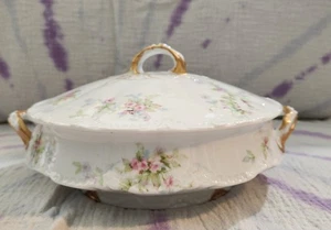 Theodore Haviland Limoges Round Covered Vegetable/Soup Serving Dish/ Taureen - Picture 1 of 21
