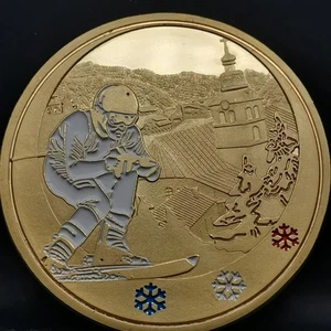 JETON TOURISTIQUE 40mm Doré SKI MORZINE HAUTE SAVOIE / SOUVENIRS ET PATRIMOINE / - Picture 1 of 2