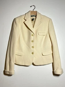 Giacca blazer donna Lauren Ralph Lauren misto lana panna con bottoni 12 - Foto 1 di 8