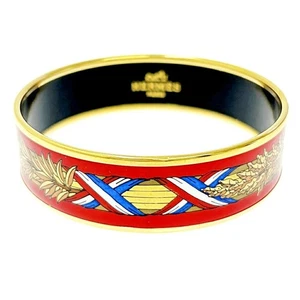 Brazalete para mujer Hermes Gp esmalte Cloisonne rojo 281881 - Imagen 1 de 7
