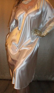 Vtg Fair Ivory Pearl Satin Nightgown L XL - Picture 1 of 4