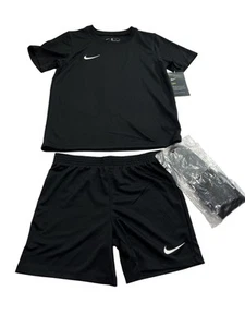 Nike Dry Park Kit Shirt & Shorts Set in Black - Picture 1 of 3