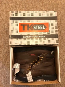 TK Steel 2006 Goodyear rahmengenähte Lederstiefel Stahlzwischensohle Zehenkappe UK Größe 7 neu - Bild 1 von 8