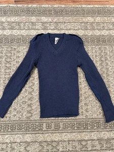 Suéter Pully Lana 42 Vintage Brigade Quartermasters Para Hombre Azul Inglaterra - Imagen 1 de 9