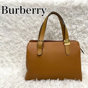 Borsa a mano BURBERRY borsa tote borsa Nova check pelle marrone autentica - Foto 1 di 24