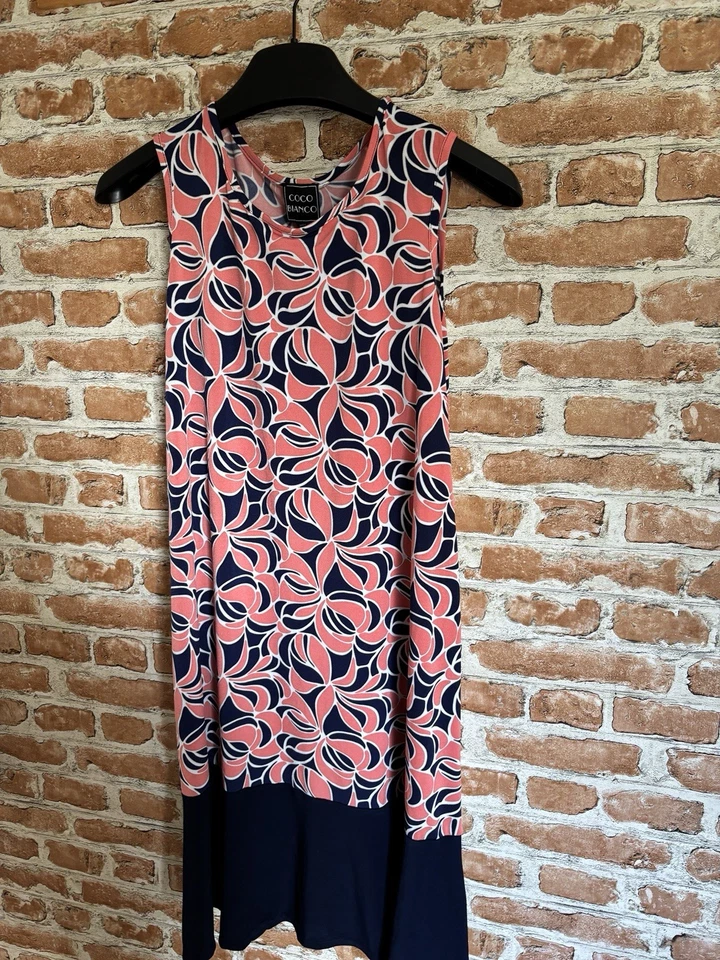 Coco Bianco Women's Sleeveless  Dress Blue /Pink Multicolored, Size M - Image 1 of 4