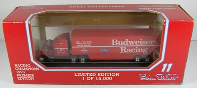 NASCAR Racing Champions #11 Bill Elliott Budweiser 1:87 Scale Diecast Semi Truck - Image 1 of 4