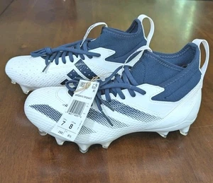 adidas Adizero Impact Football Cleats Men 7 Navy White Athletic Shoes IF2479 NEW - Picture 1 of 8