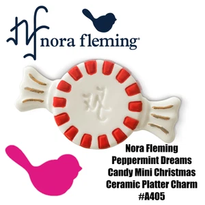 Nora Fleming Pfefferminzträume Süßigkeiten Mini Weihnachten Keramik Platte Charm #‎A405 - Bild 1 von 5