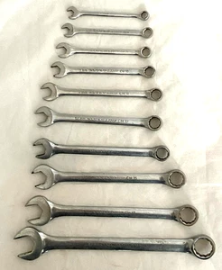 10 Piece Vintage METRIC 12 Point BLUE LINE Combination Wrench Set CM 7mm - 19mm - Bild 1 von 7