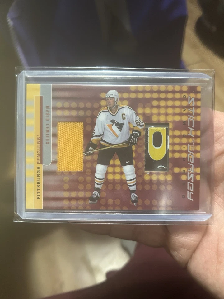 2001-02 BAP Signature Series Mario Lemieux Jersey Stick Pittsburgh Penguins - Image 1 of 2