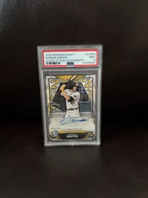 2024 Bowman Draft Konnor Griffin Class Of 2024 Autograph PSA 9 - Image 1 of 2