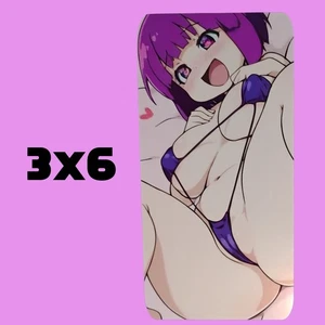 Anime Sexy Waifu Ahegao Glossy Vinyl Ecchi Lewd Decal 6 Inch Waterproof Sticker - Picture 1 of 1