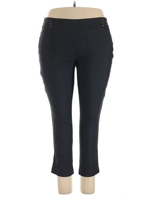 Pantalones de vestir negros para mujer JM Collection 18 Plus Foto 1 de 2