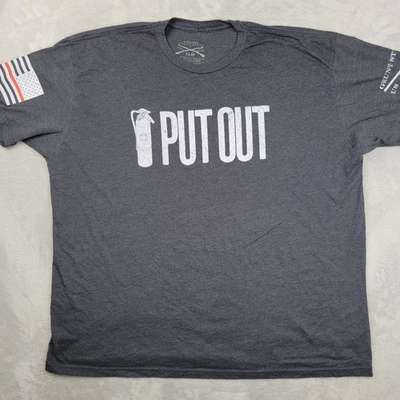 Camiseta Estilo Grunt Para Hombres XXXL Patriota Militar Táctico Veterano 2A Put Out 532 Foto 1 de 4