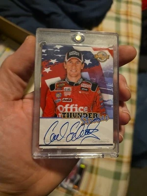 Carl Edwards 2007 WHEELS AUTHENTICS POWER STROKES ROUSH #99 autographed card - Image 1 of 2