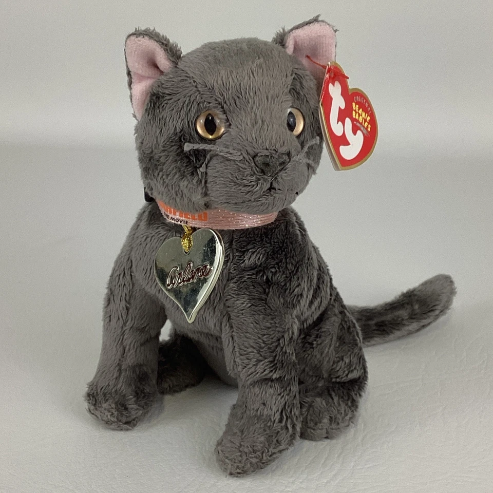 Ty Beanie Babies Garfield Movie Arlene Cat 6" Plush Stuffed Animal Vintage TAGS - Image 1 of 4