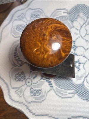 Bennington Porcelain Door Knobs Tiger Swirl  With Back Plate - Image 1 of 3