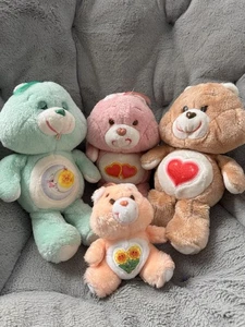 Lot (4) 1983 Kenner Care Bears Plüsch Bedtime Tender Love Sonnenblume 13, 12 &7 Zoll - Bild 1 von 9