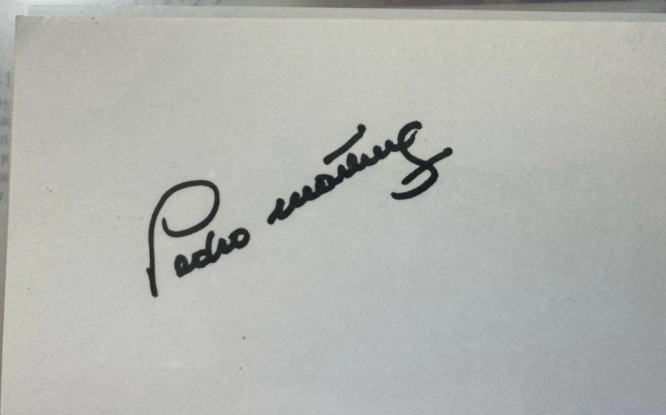 Pedro Martinez Autographed Index Card 3x5 Red Sox - Image 1 of 1