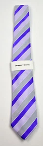 Geoffrey Beene Mens Purple Stripe of the Moment Striped Neck Tie O/S - Picture 1 of 2