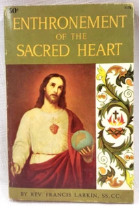 1956 1st,Francis Larkin ENTHRONEMENT OF THE SACRED HEART,Catholic Theology,Jesus - Picture 1 of 8
